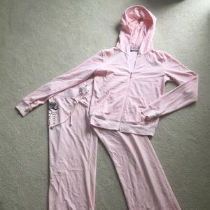 Light Pink Juicy Couture track suit size Med